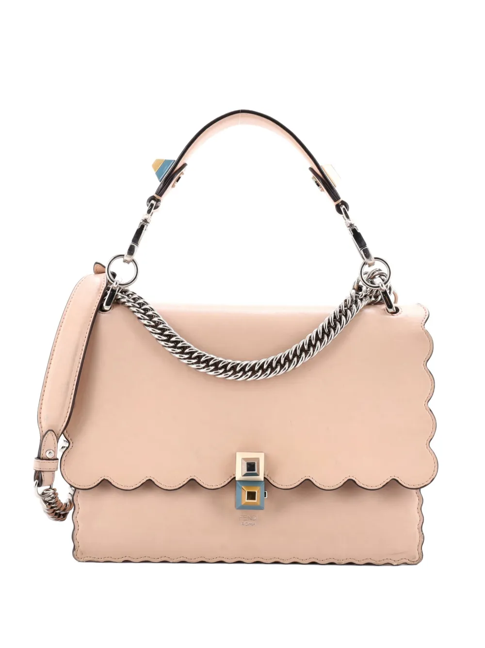 Fendi Pre-Owned Kan I Bag Leather Medium shoulder bag - ブラック