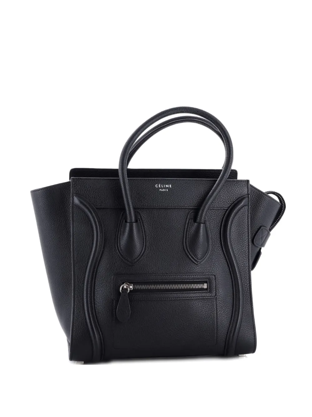 Celine Pre-Owned Luggage Bag Grainy Leather Mini tote bag - ブラック Celine Pre-Owned Luggage Bag Grainy Leather Mini tote bag - ブラック