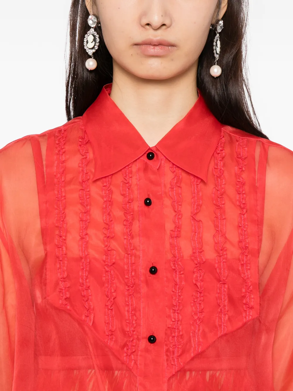 Macgraw Smoking blouse Rood