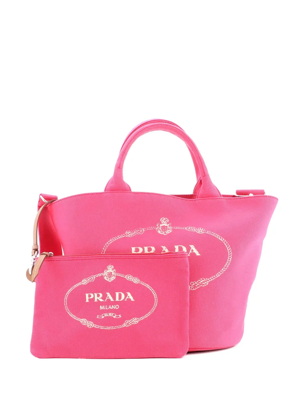 Prada Pre-Owned Canapa Convertible Shopping Tote Canvas Medium bucket Prada Pre-Owned Canapa Convertible Shopping Tote Canvas Medium bucket