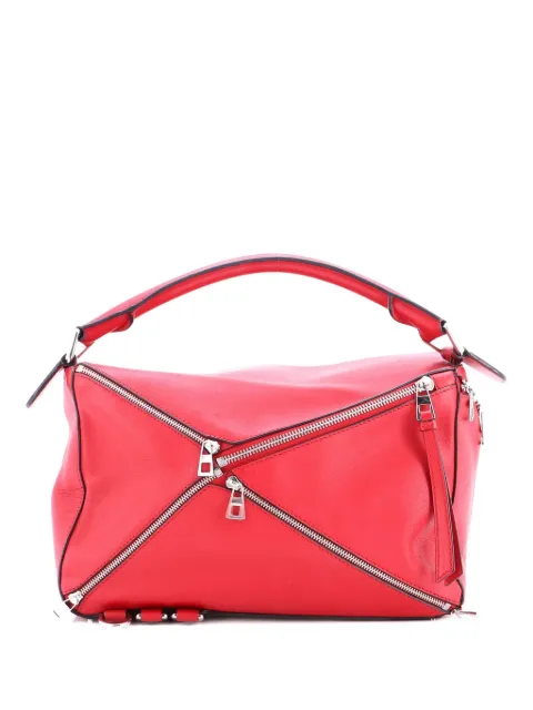 Loewe Pre-Owned Puzzle Bag Zipper Embellished Leather Medium satchel