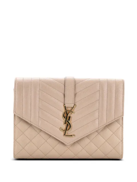Saint Laurent Pre-Owned Classic Monogram Envelope Wristlet Mixed Matelasse Leather clutch bag