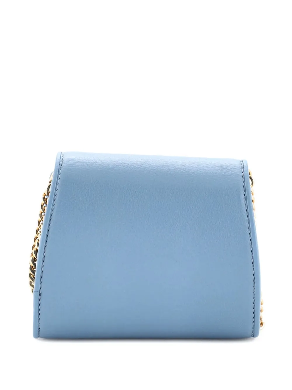 Pre-owned Gucci Blondie Nm Wallet On Chain Leather Medium Crossbody Bag In Blue