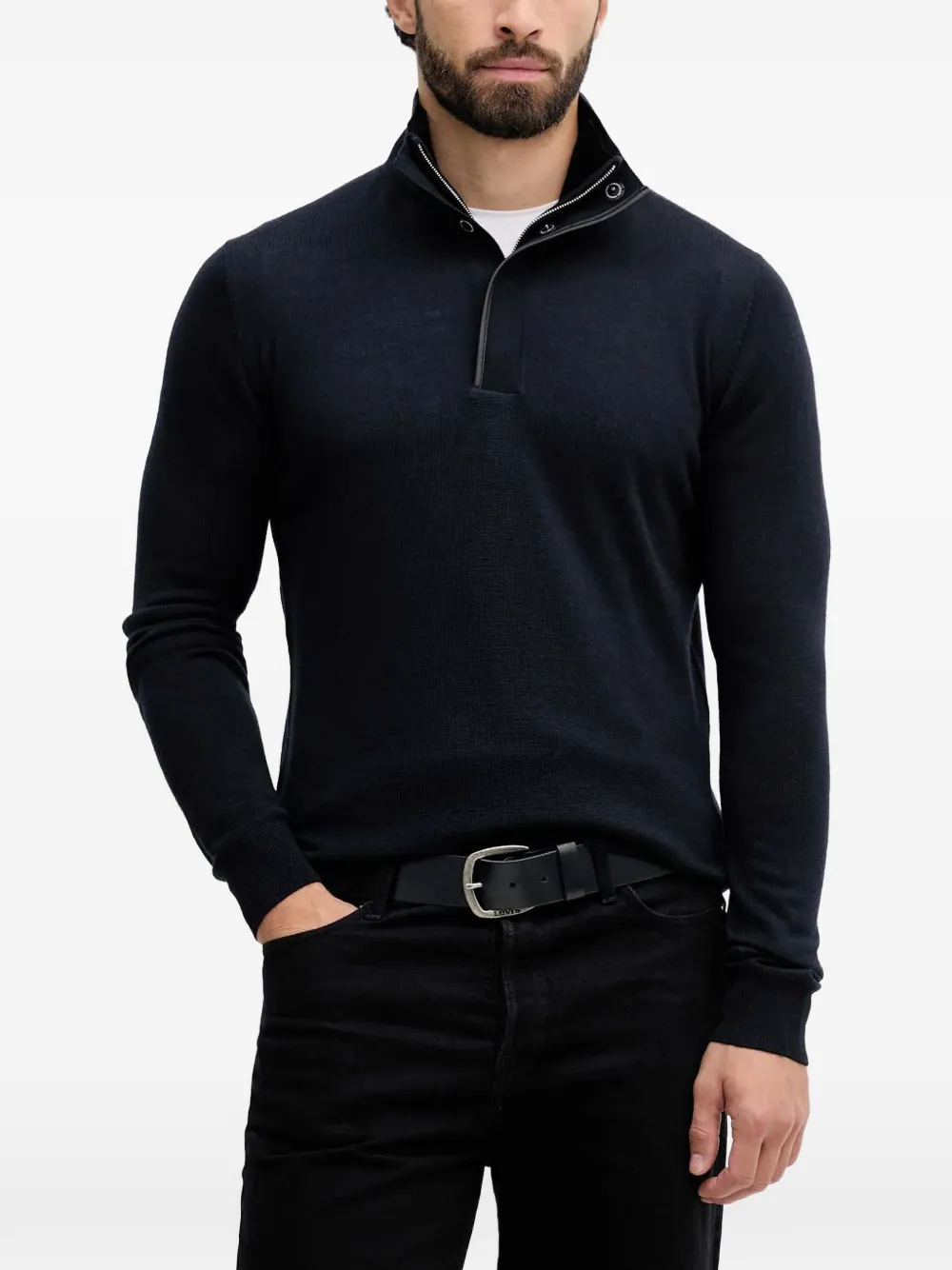 Karl Lagerfeld high-neck sweater | Blue | Image 1