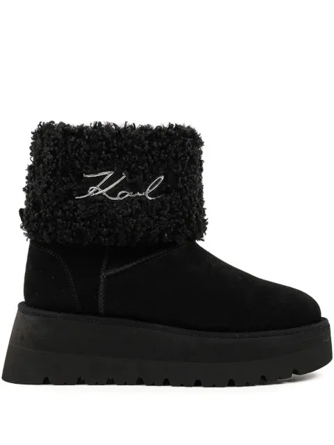 Karl Lagerfeld Skylar signature-detail platform boots