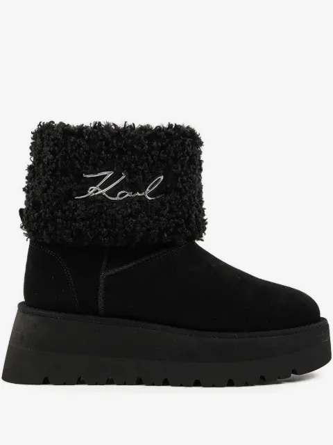 Karl Lagerfeld Skylar signature-detail platform boots