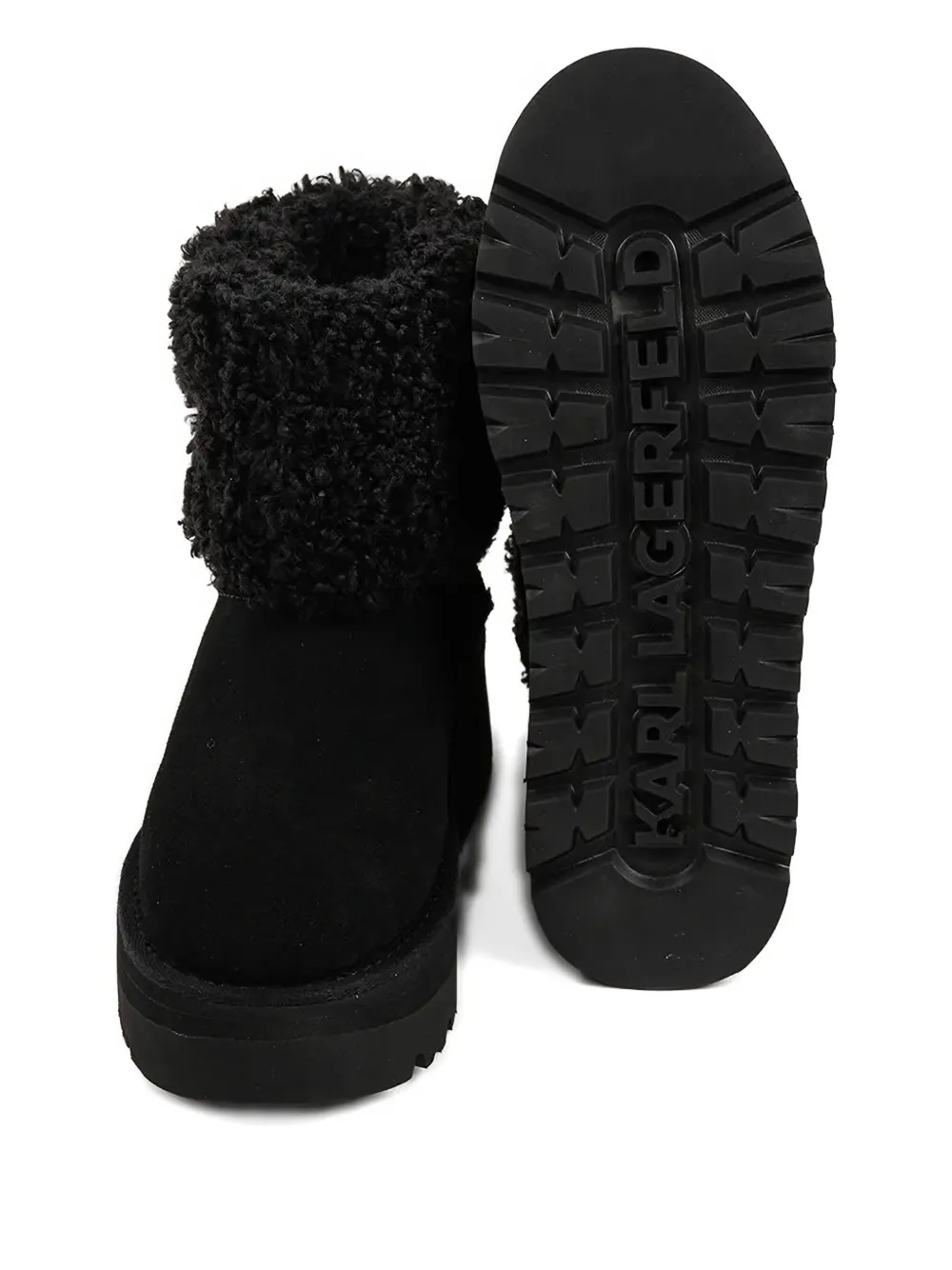 Karl Lagerfeld Skylar Signature-detail Platform Boots In Black