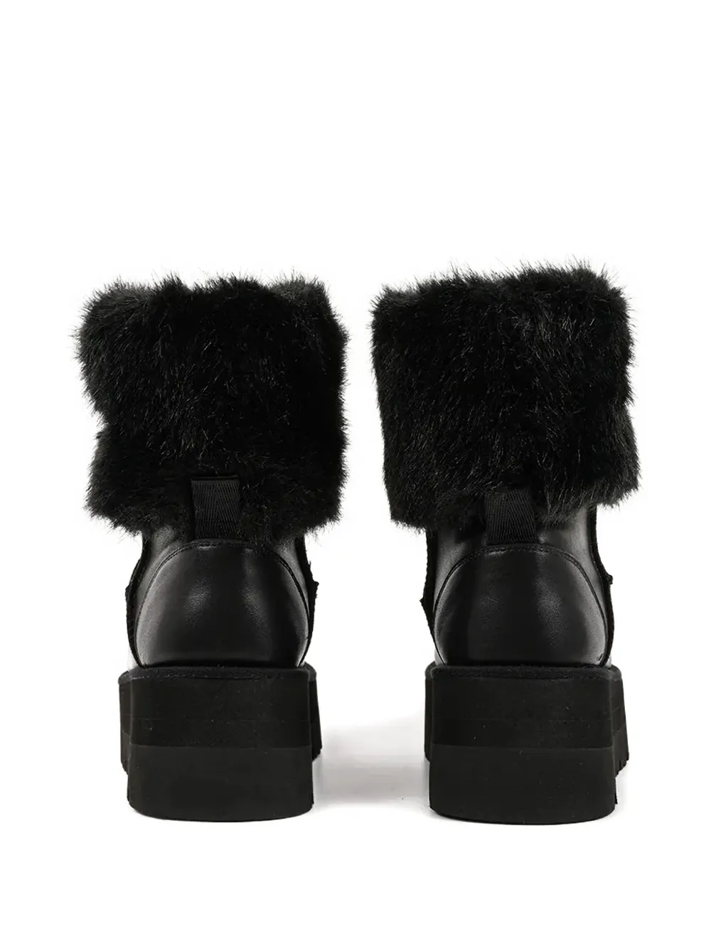 Karl Lagerfeld Skylar Faux-fur Platform Boots In Black