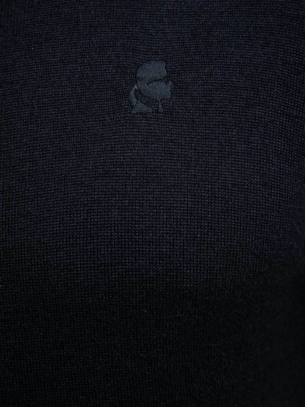 Karl Lagerfeld Trui met hoge hals en geborduurd logo Blauw