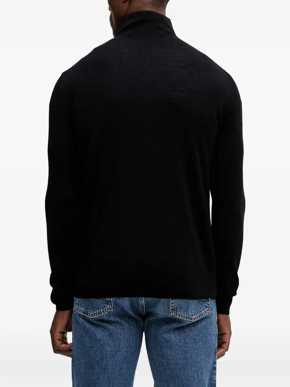 Karl Lagerfeld Trui met hoge hals en knopen Zwart