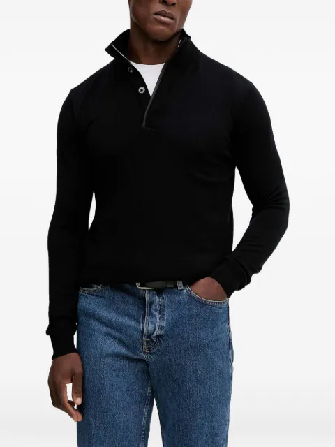 Karl Lagerfeld pull à col montant boutonné