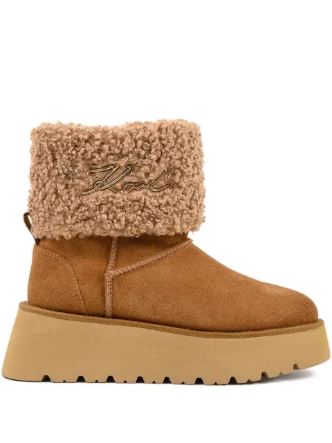 Karl Lagerfeld Skylar logo platform boots
