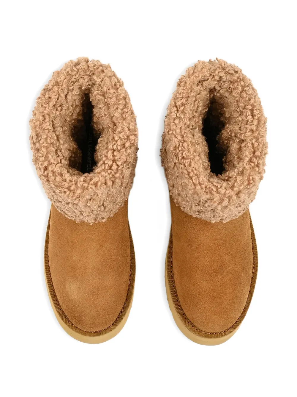 Karl Lagerfeld Skylar Logo Platform Boots In Brown