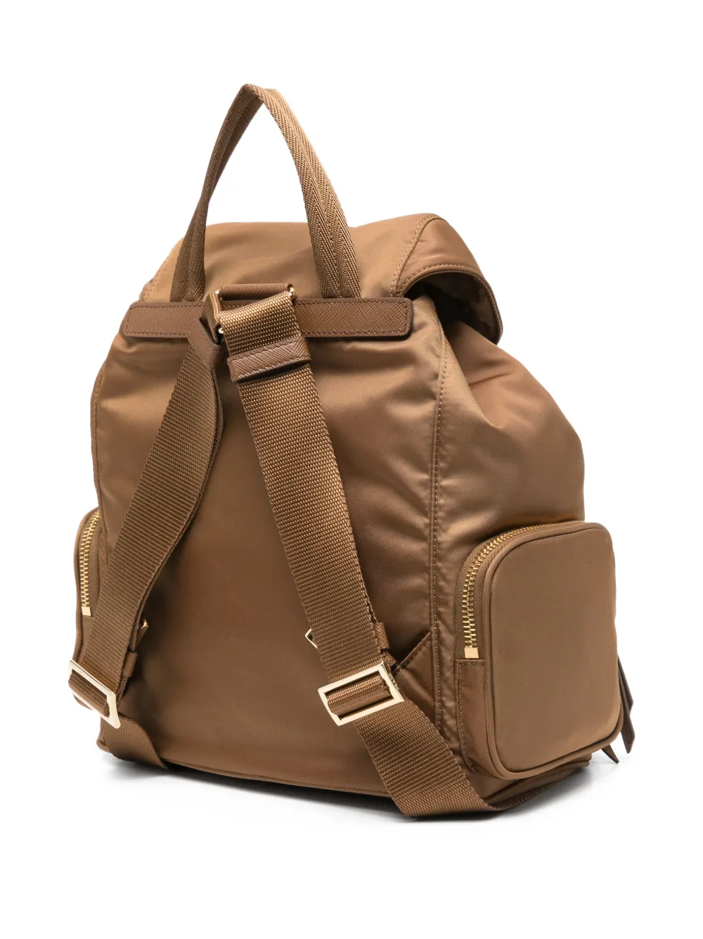  Prada Buckle Zip-fastening Backpack - Brown 