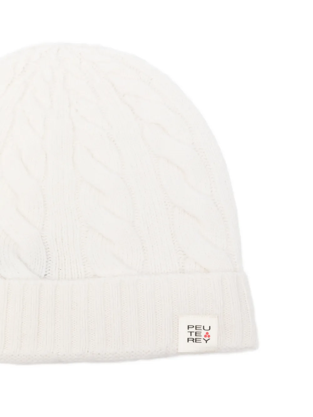 Peuterey Cable-knit Hat In White