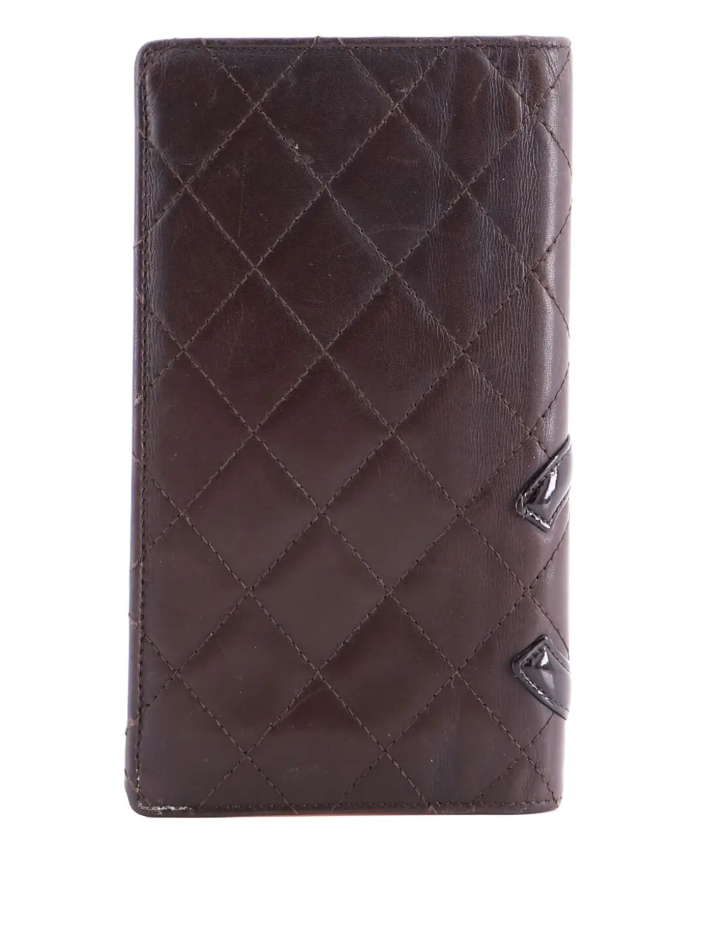 CHANEL Pre-Owned Cambon Bifold Wallet Quilted Lambskin Long small CHANEL Pre-Owned Cambon Bifold Wallet Quilted Lambskin Long small