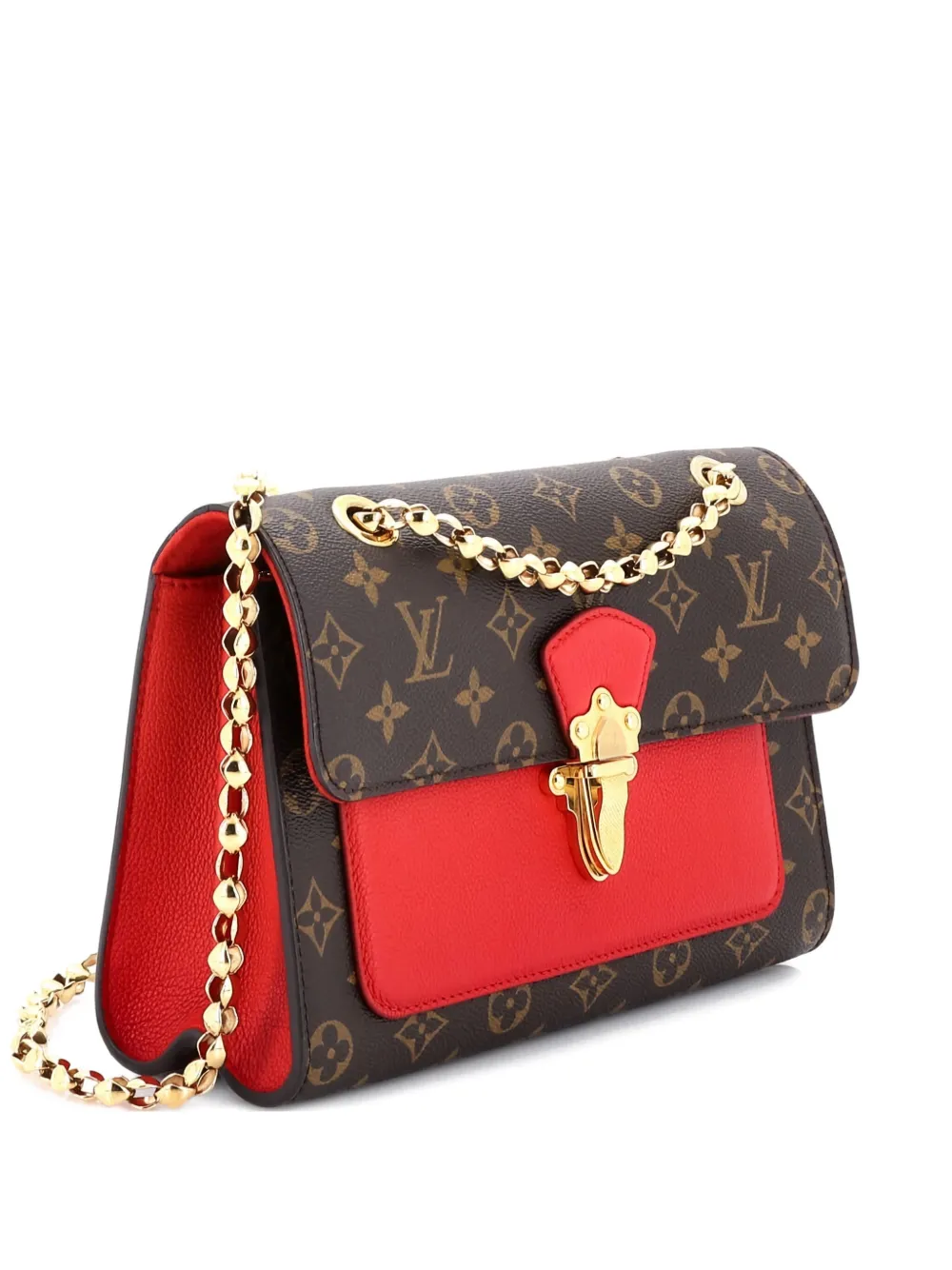 Louis Vuitton Pre-Owned Victoire Handbag Monogram Canvas and Leather Louis Vuitton Pre-Owned Victoire Handbag Monogram Canvas and Leather