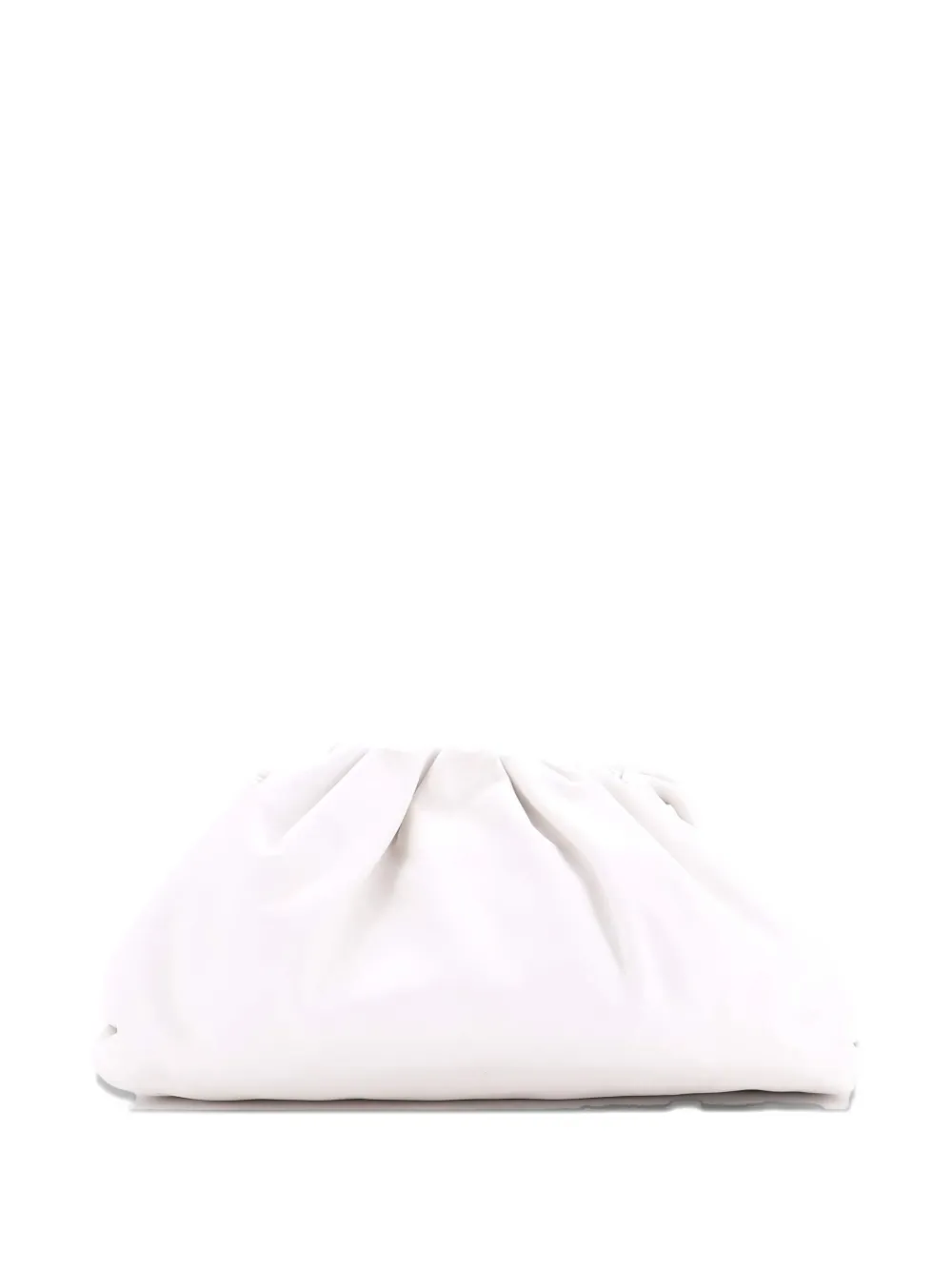 Pre-owned Bottega Veneta The Pouch Leather Teen Clutch Bag In White