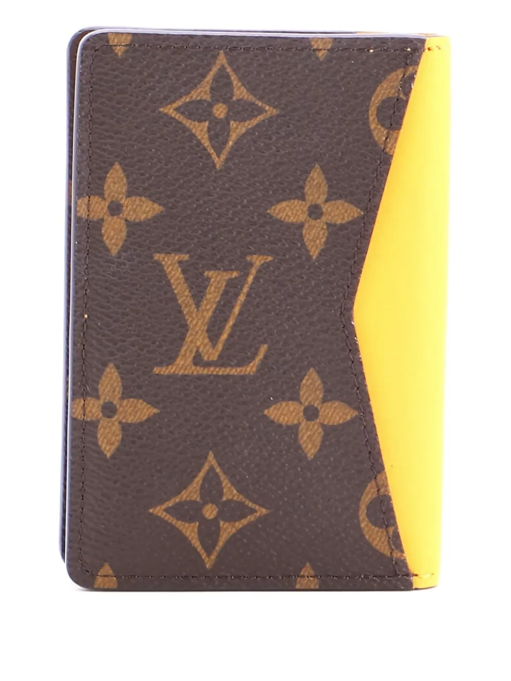 Pre-owned Louis Vuitton Pocket Organizer Macassar Monogram Canvas Small Wallets In Brown