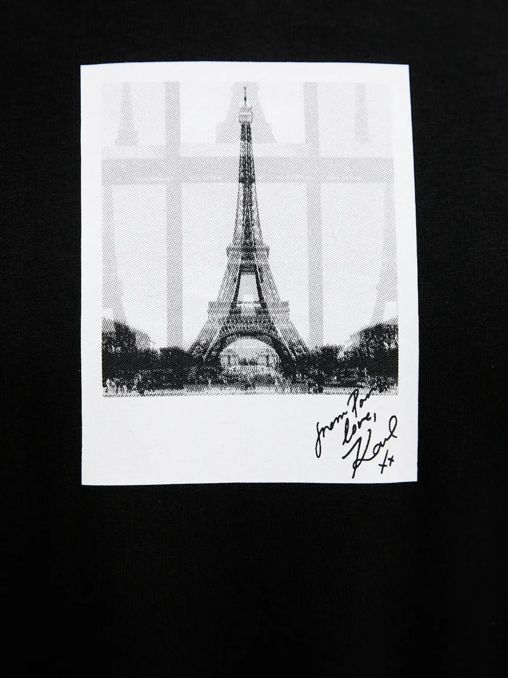 Karl Lagerfeld X Paris Hilton Printed T-shirt In Black