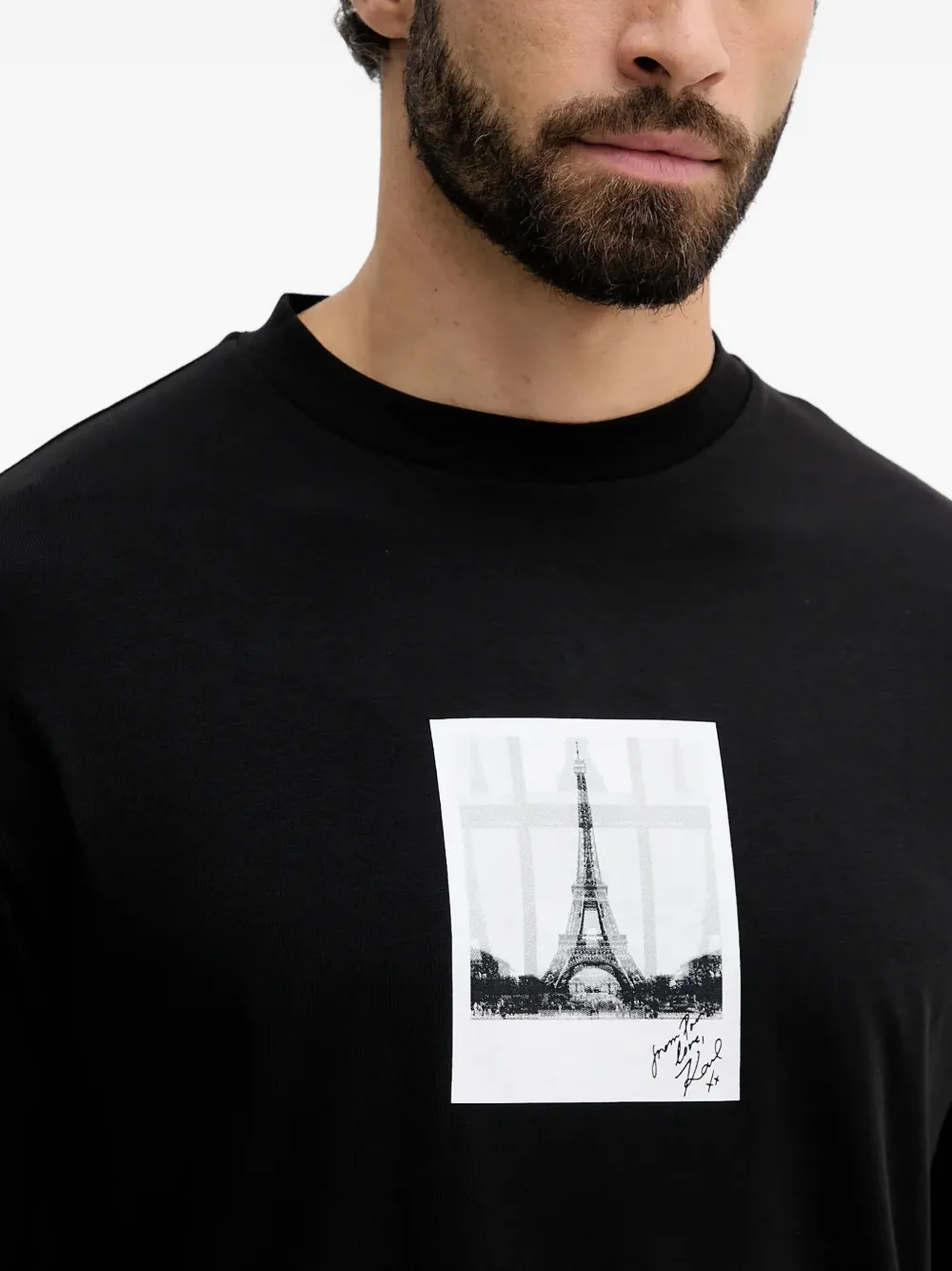 Karl Lagerfeld X Paris Hilton Printed T-shirt In Black