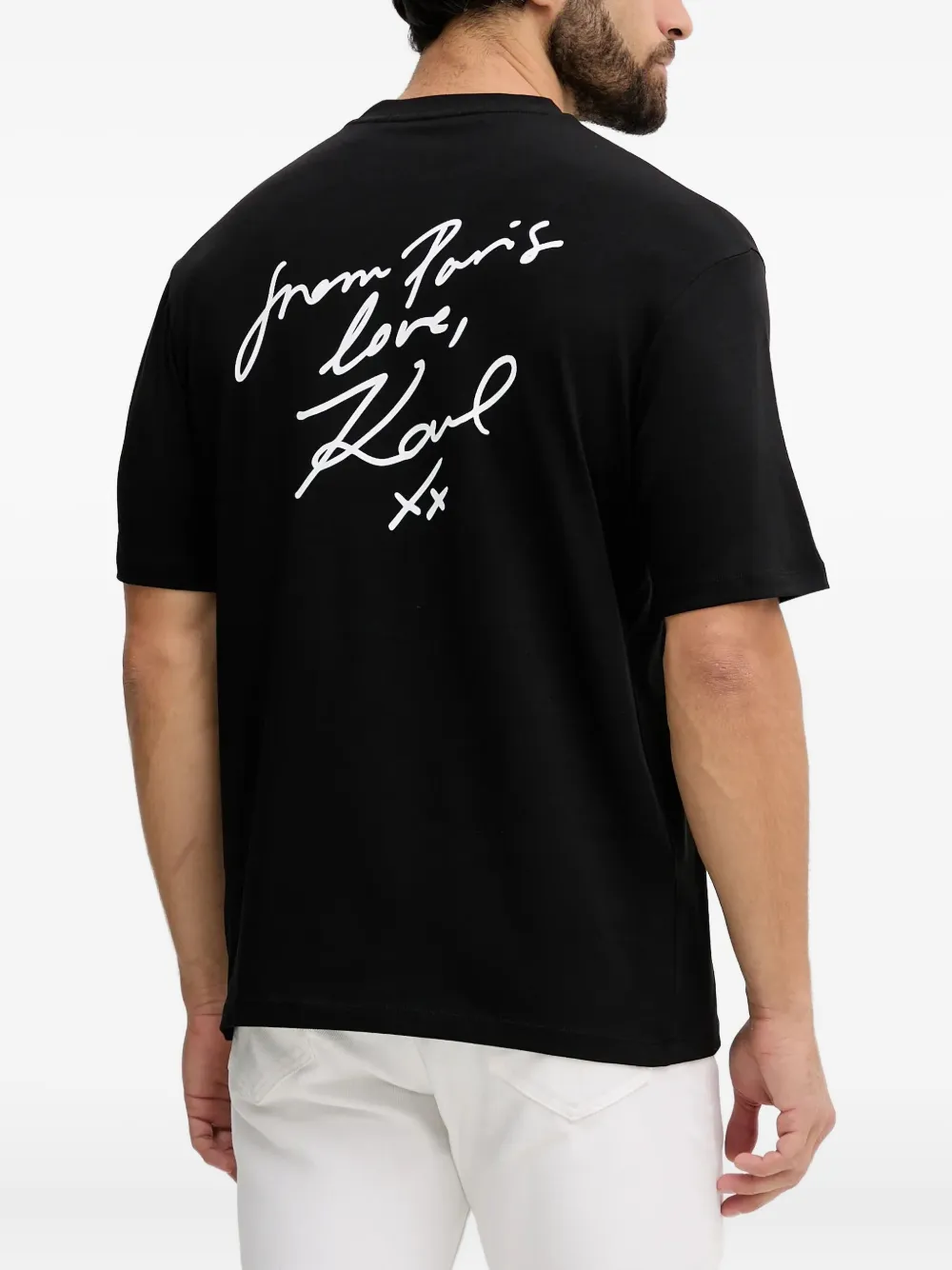 Karl Lagerfeld X Paris Hilton Printed T-shirt In Black