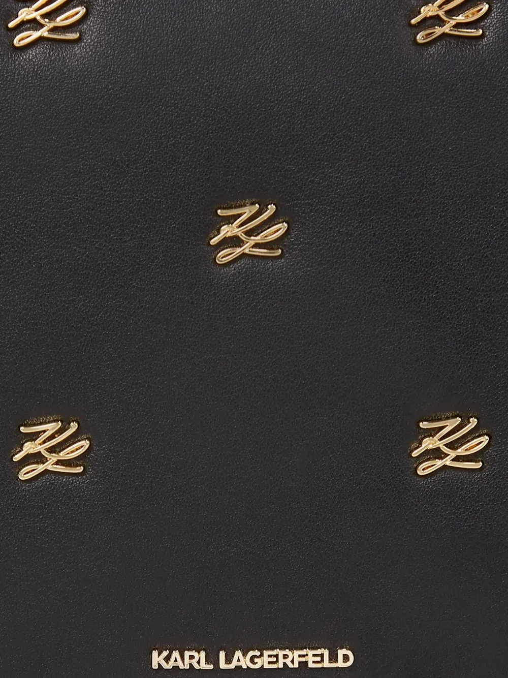 Karl Lagerfeld K/autograph Logo Chain Shoulder Bag In Black