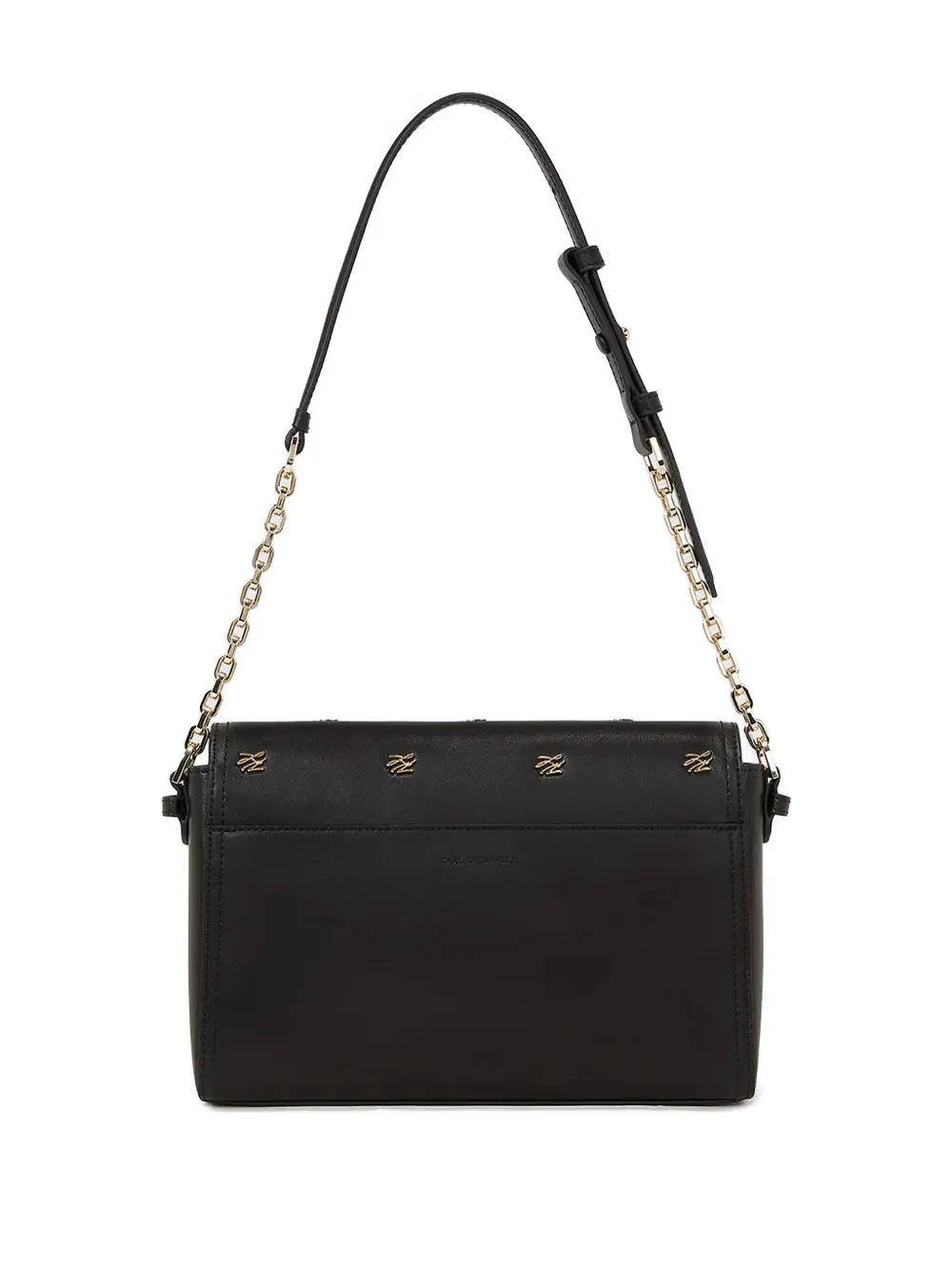 Karl Lagerfeld K/autograph Logo Chain Shoulder Bag In Black