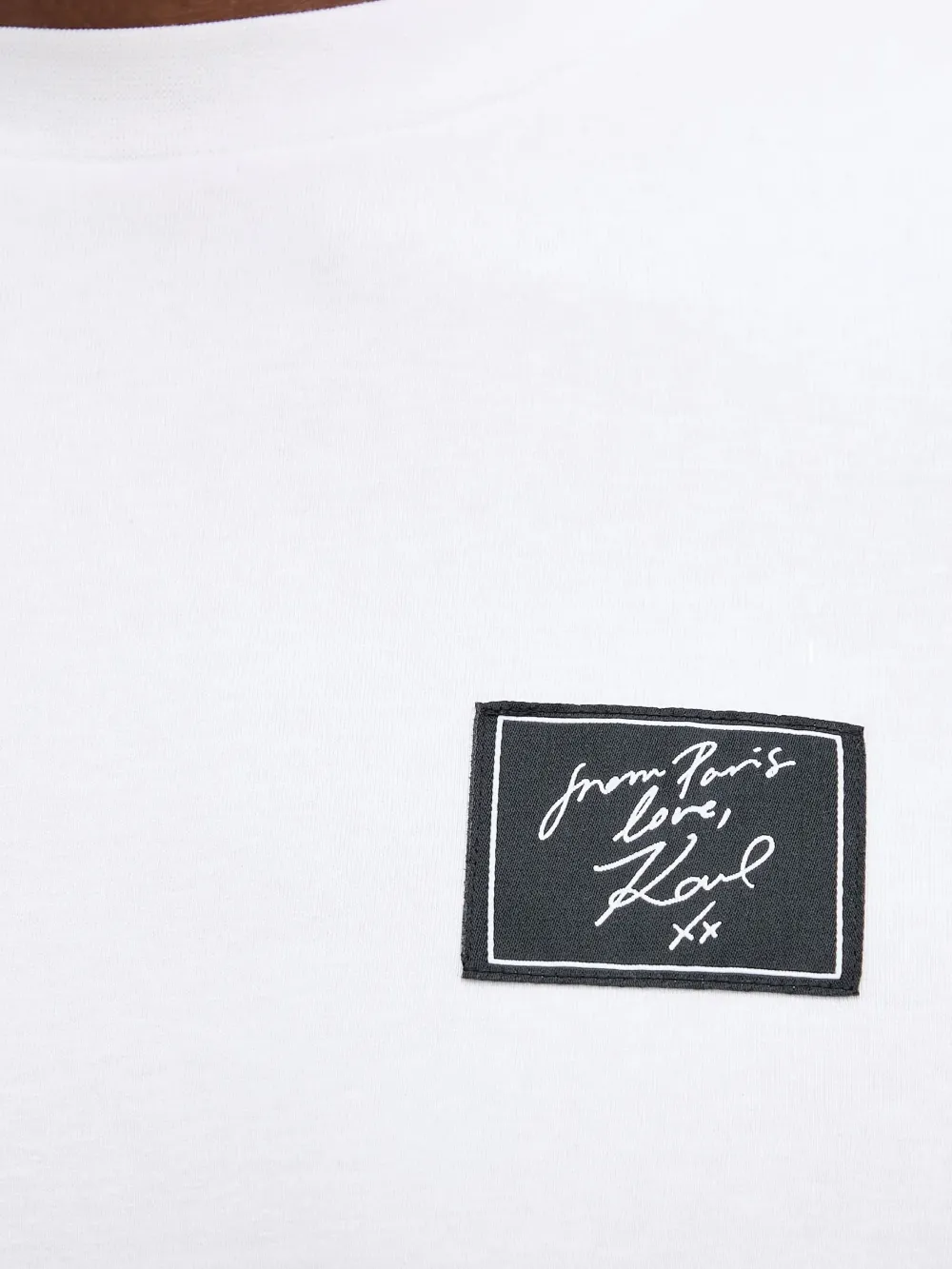Karl Lagerfeld x Paris Hilton T-shirt met patch Wit