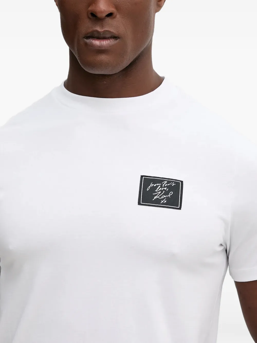 Karl Lagerfeld x Paris Hilton T-shirt met patch Wit