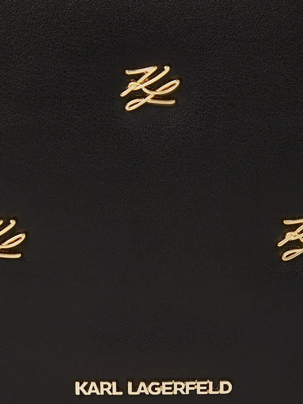 Karl Lagerfeld K/autograph Chain Logo Cross Body Bag In Black