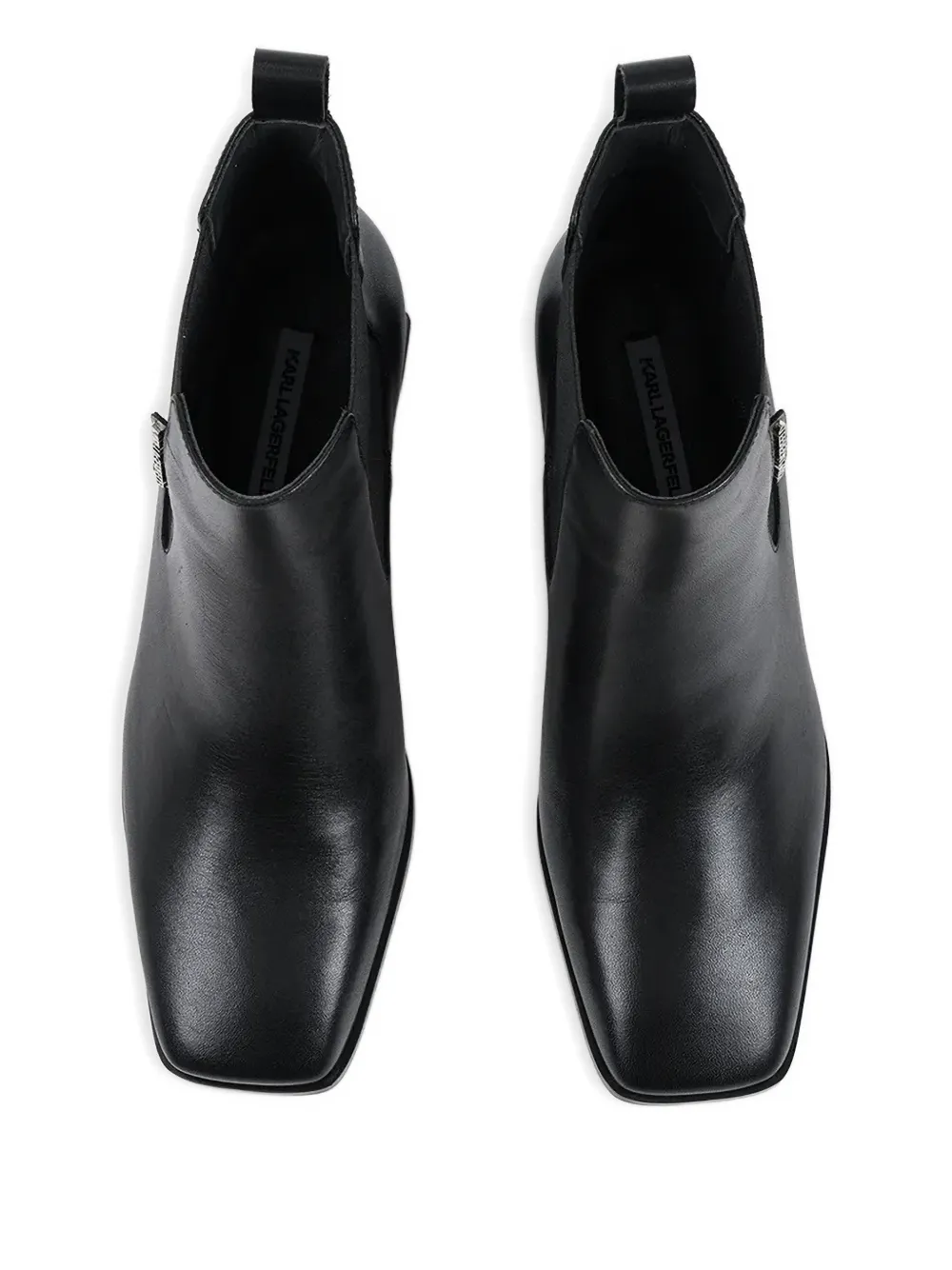 Karl Lagerfeld 60 mm Kayla enkellaarzen met vierkante hak Zwart