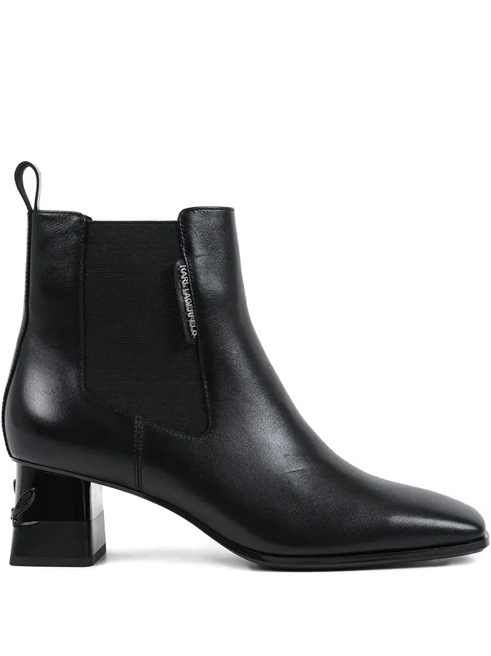 Karl Lagerfeld 60mm Kayla square-heel ankle boots | Black | Image 1