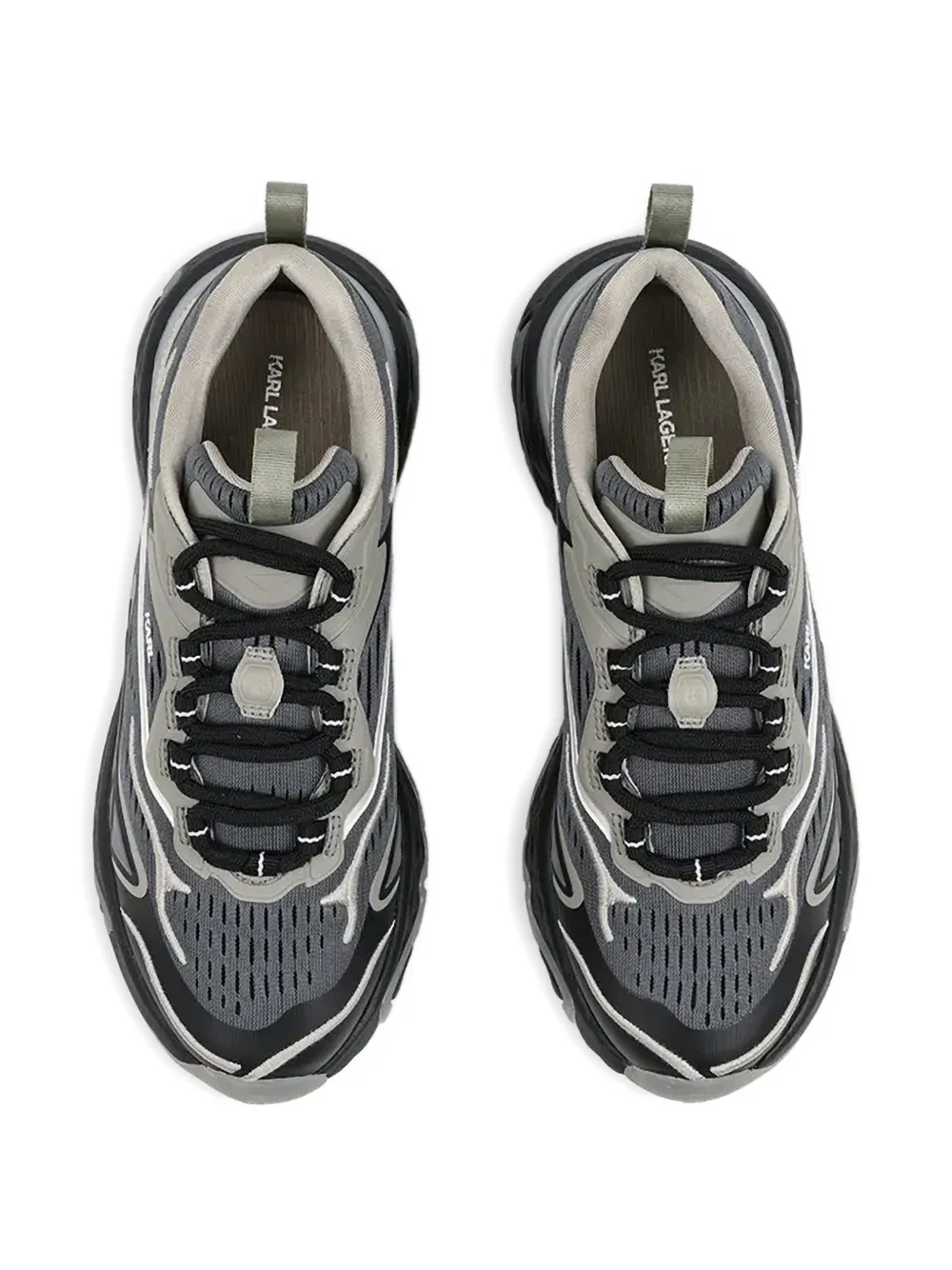 Karl Lagerfeld Blaze Logo-lettering Sneakers In Gray