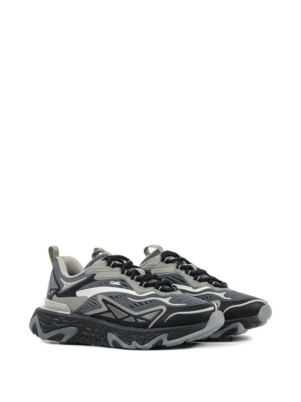 Karl Lagerfeld Blaze Logo-lettering Sneakers In Gray