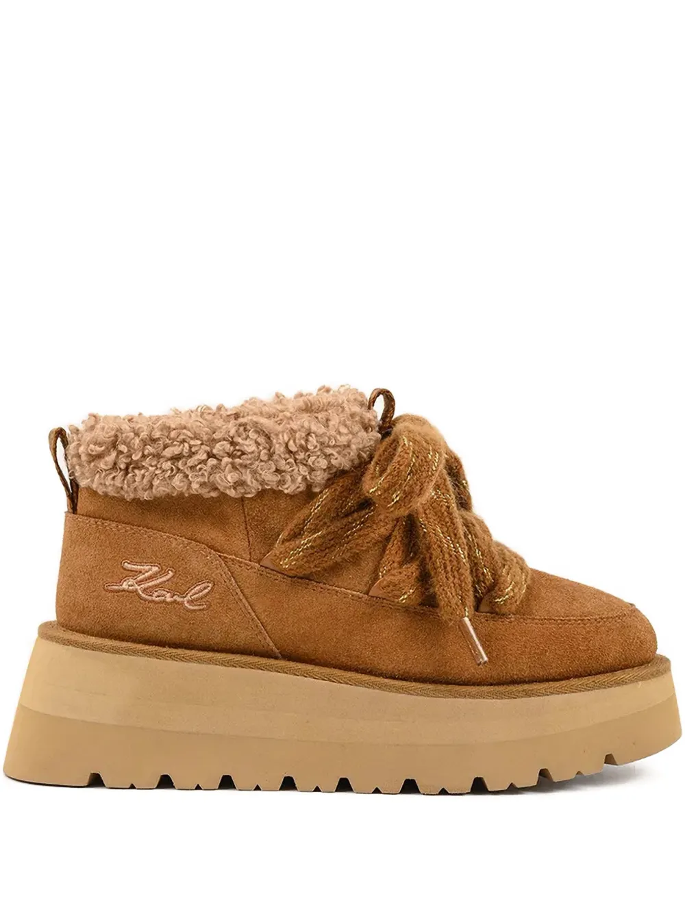 Karl Lagerfeld Skylar platform boots | Brown | Image 1