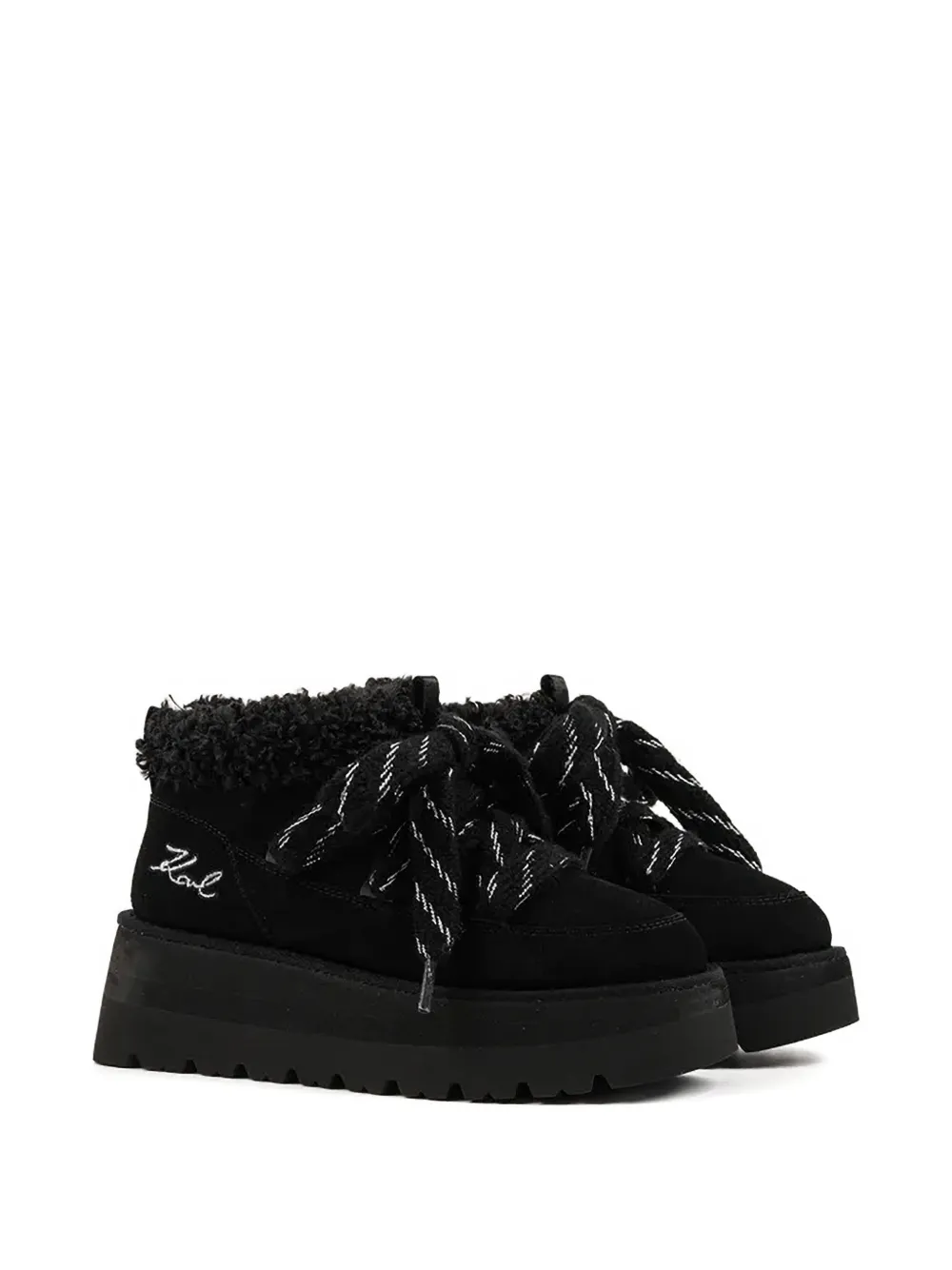 Karl Lagerfeld Skylar signature-detail platform boots | Ankle Boots | Image 2