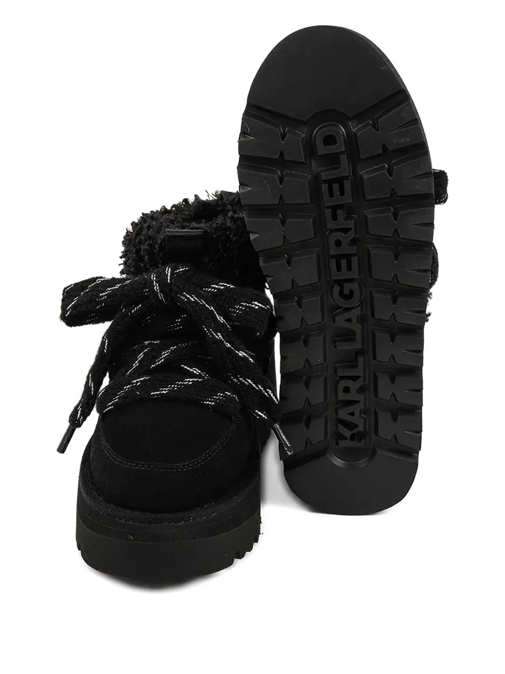 Karl Lagerfeld Skylar laarzen met kenmerkend detail en plateauzool Zwart