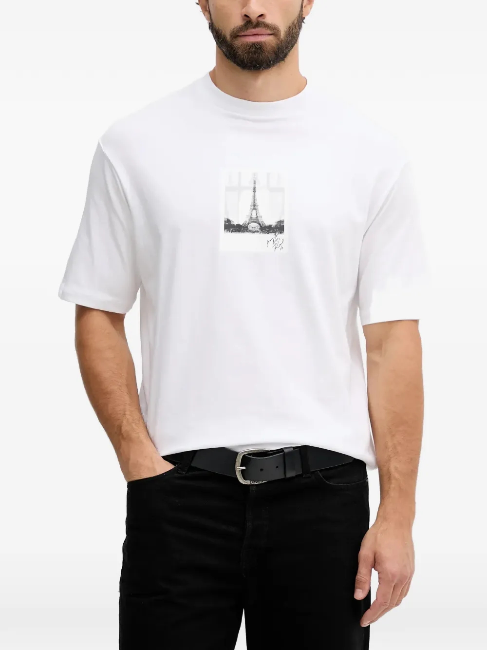 Karl Lagerfeld playera con estampado gráfico en colaboración con Paris Hilton | blanco | Image 1