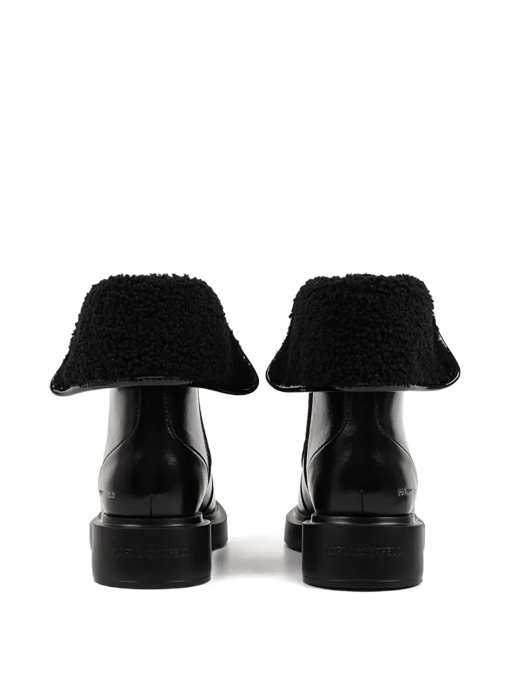 Karl Lagerfeld Macie laarzen met imitatielamswol en logo Zwart