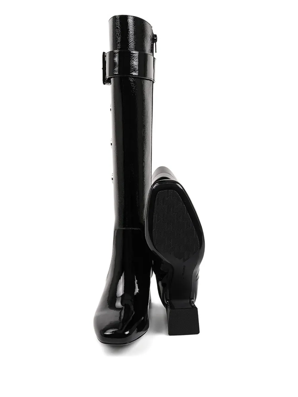 Karl Lagerfeld 60mm Beata Autograph Tall Boots In Black