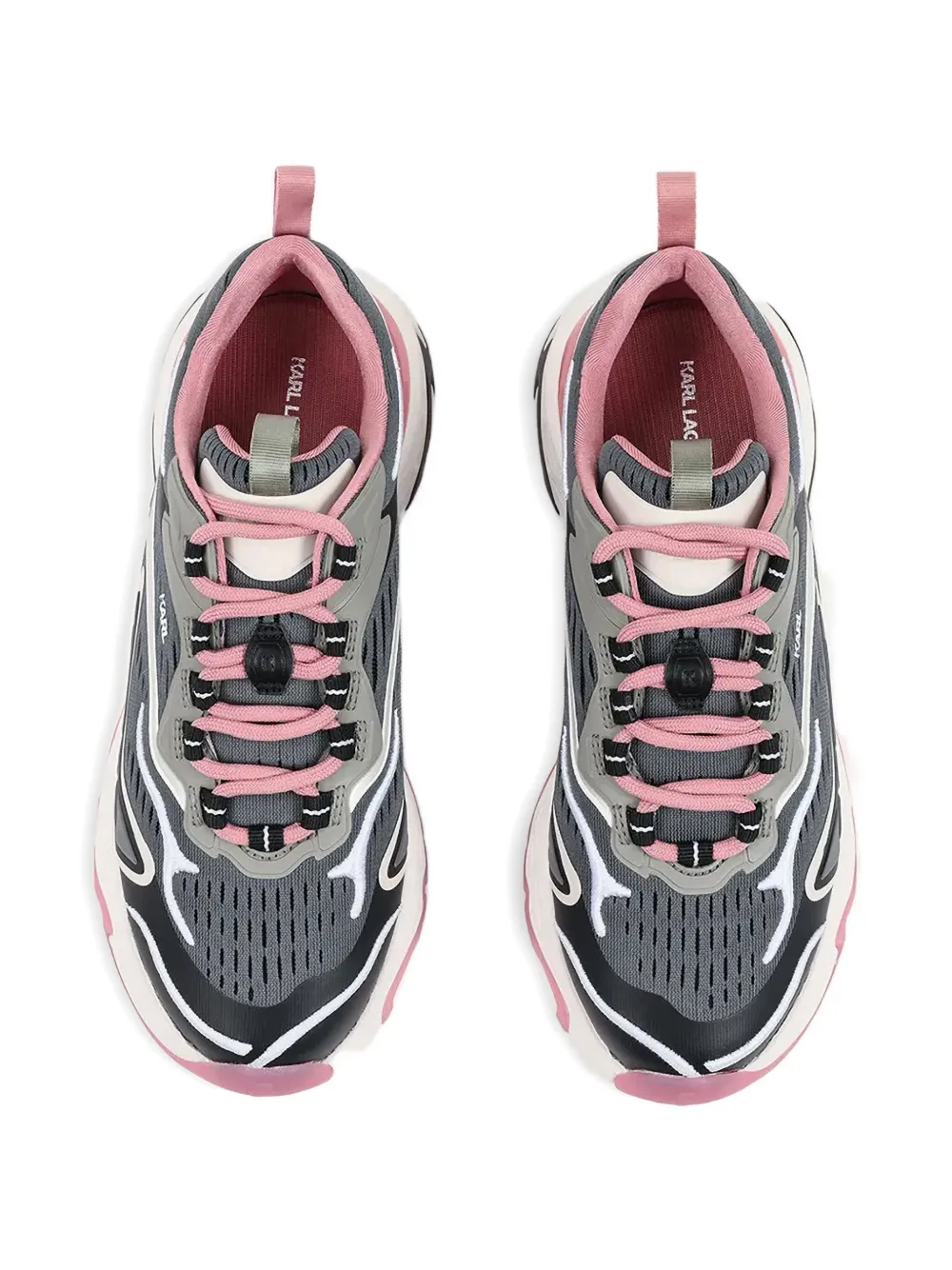 Karl Lagerfeld Lace-up Sneakers In Gray