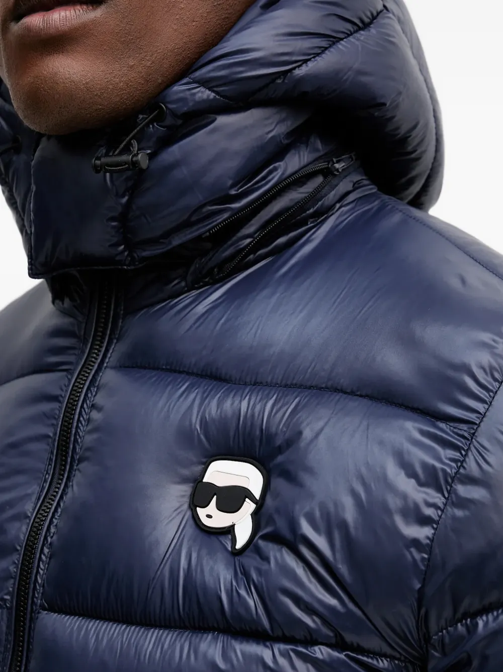 Karl Lagerfeld Gewatteerd jack Blauw