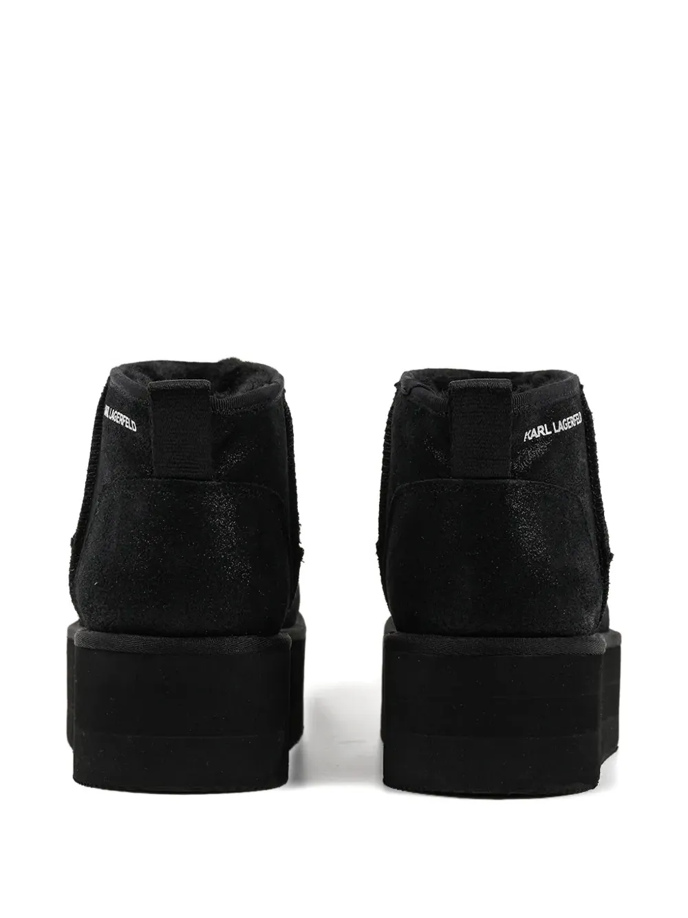 Karl Lagerfeld Thermo enkellaarzen met plateauzool Zwart