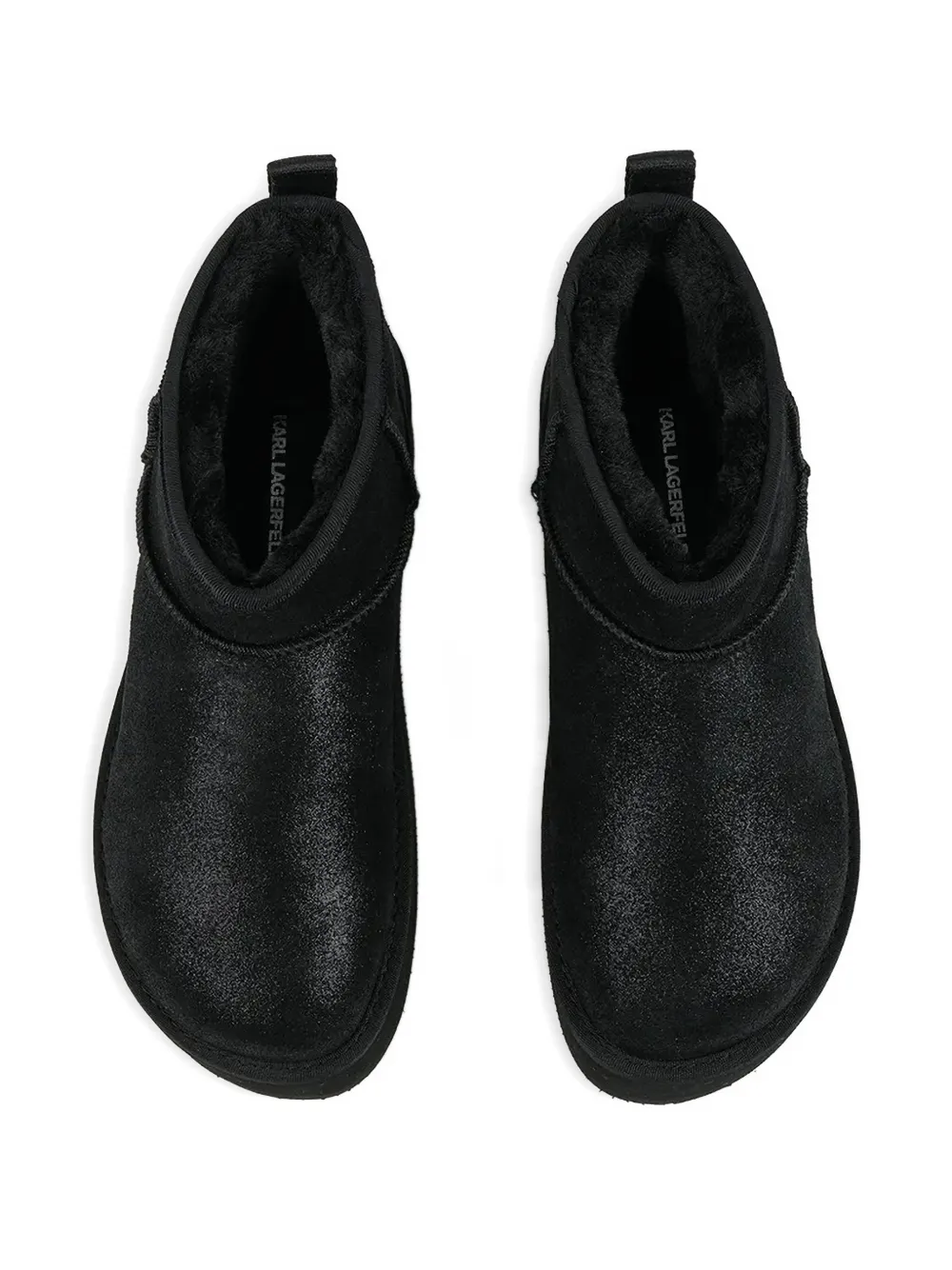 Karl Lagerfeld Thermo enkellaarzen met plateauzool Zwart