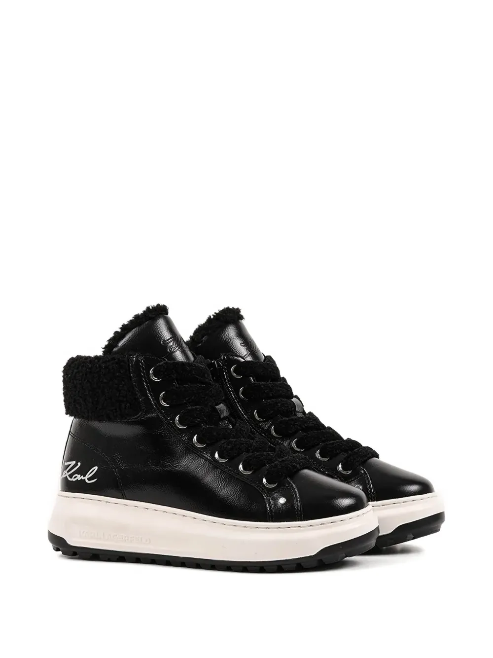 Karl Lagerfeld Kapri Lug lace-up high-top sneakers - Zwart