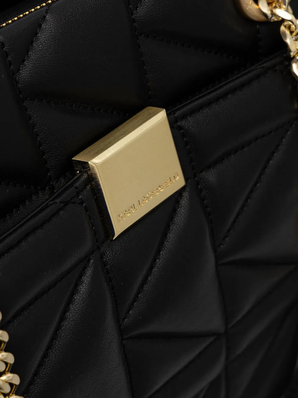 Karl Lagerfeld K Kuilt shopper met kettingbandje Zwart