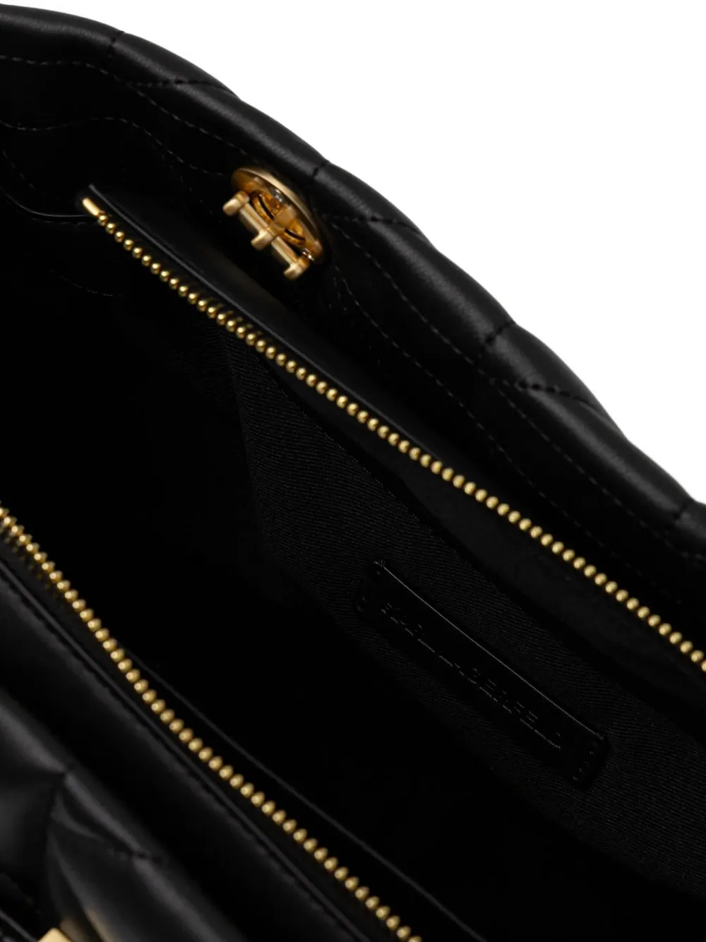 Karl Lagerfeld K Kuilt shopper met kettingbandje Zwart