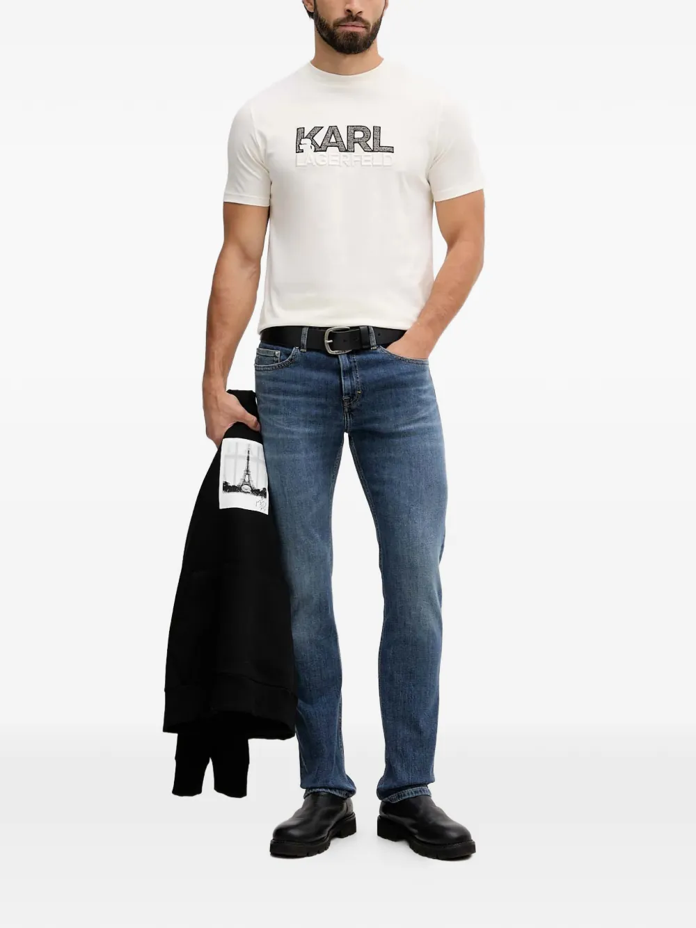 Karl Lagerfeld Five-pocket Slim-fit Jeans In Blue