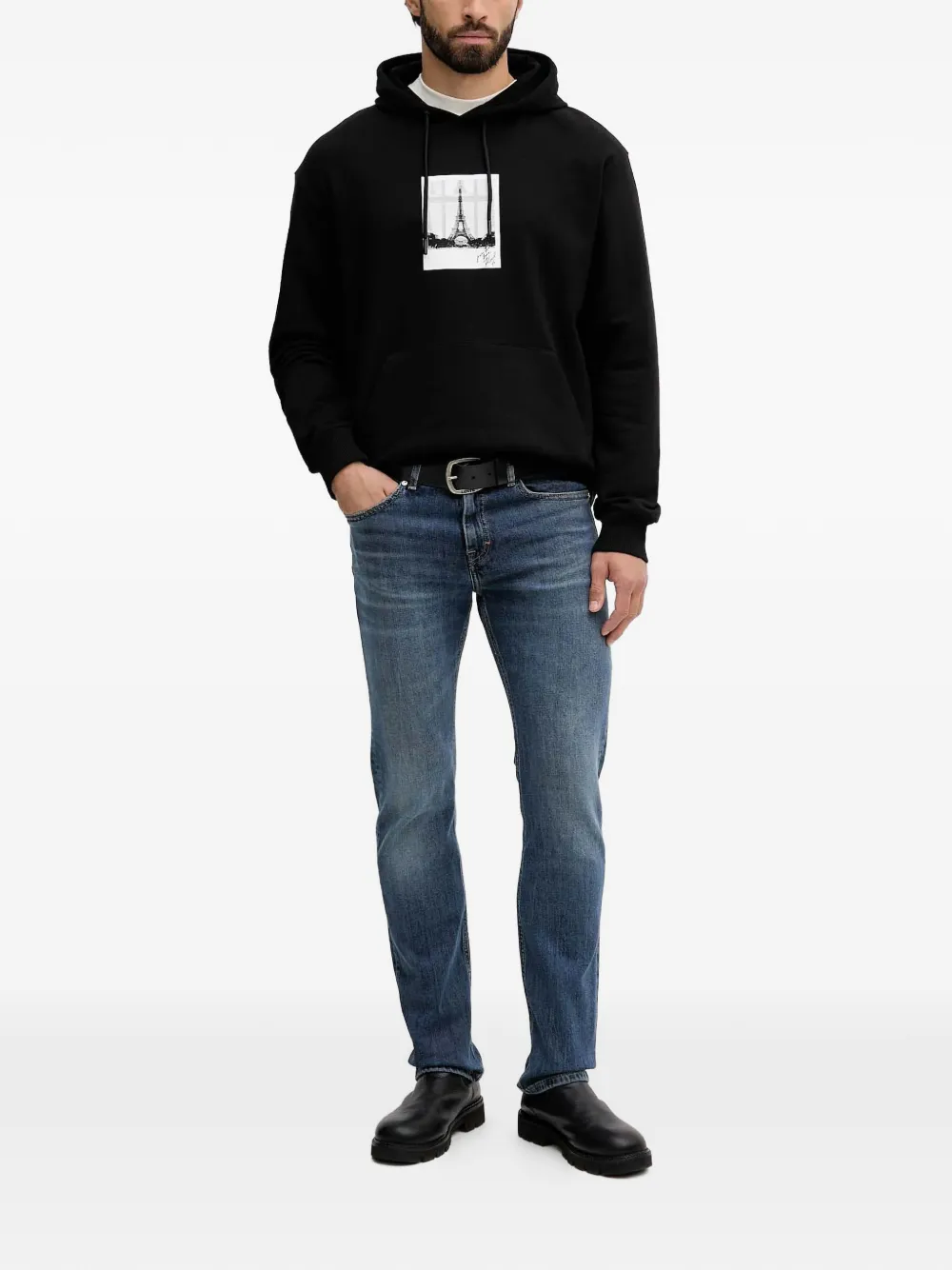 Karl Lagerfeld Five-pocket Slim-fit Jeans In Blue